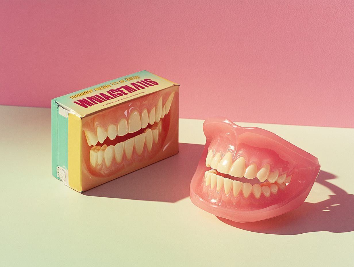 Why is it not recommended to use whitening strips on dentures?