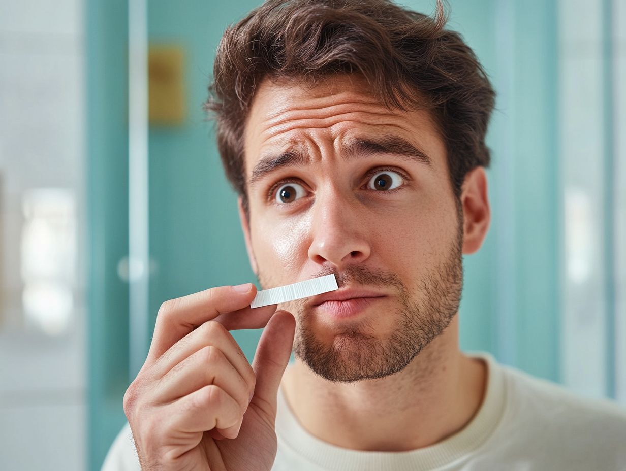 Can you swallow while using Crest Whitening Strips?