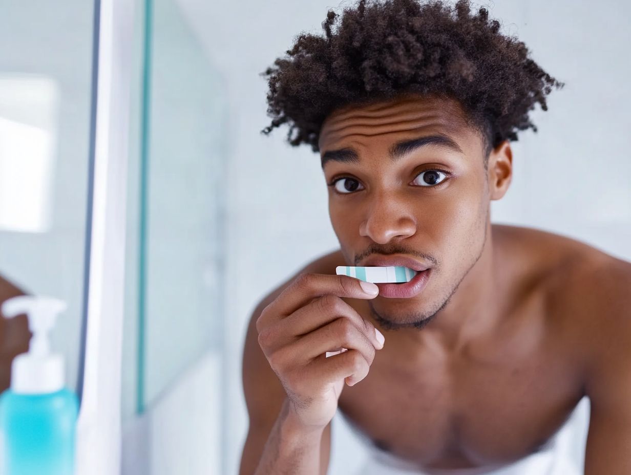 Can I use mouthwash before using whitening strips?