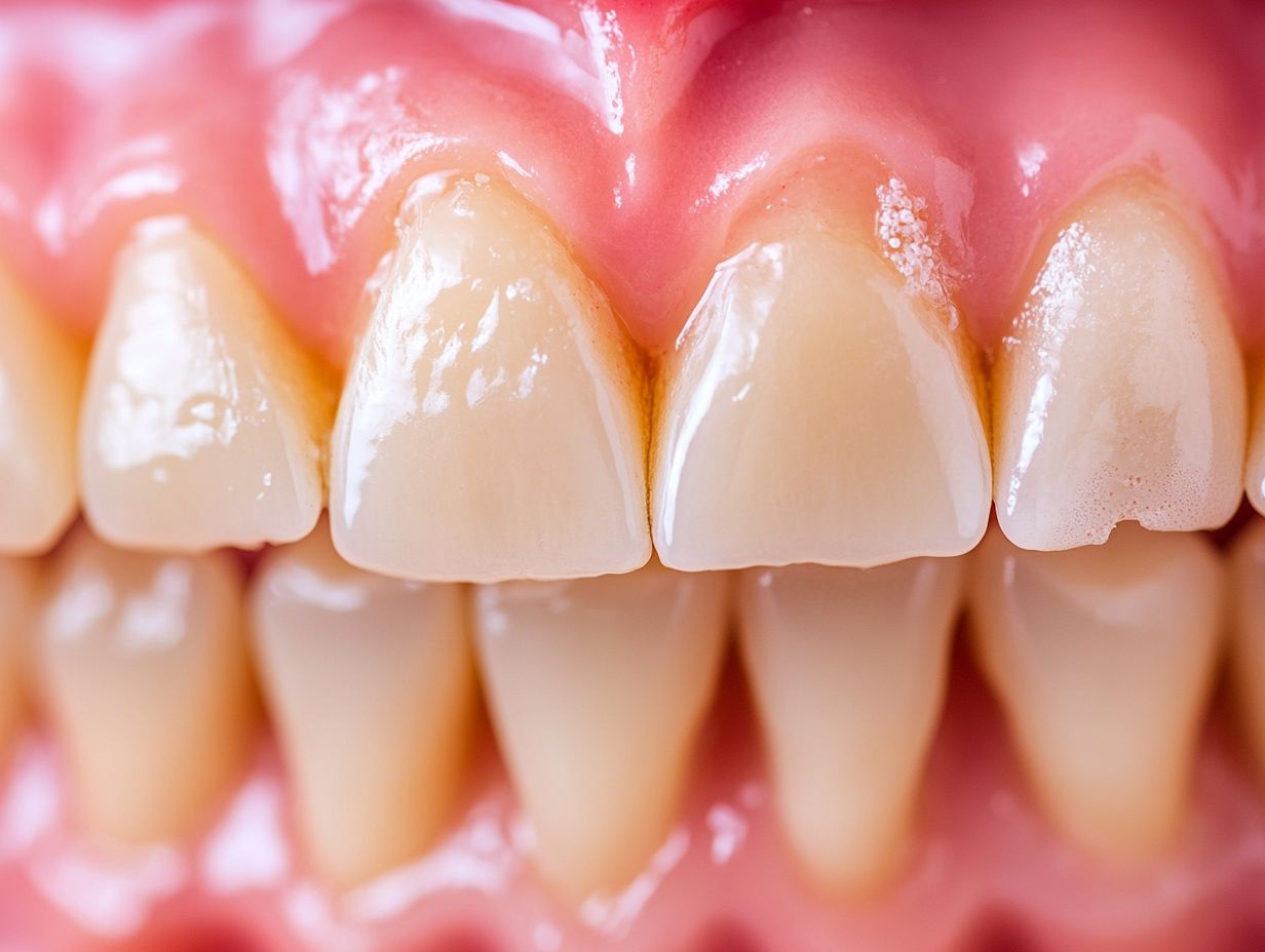 What causes decay white lines on teeth near gums?